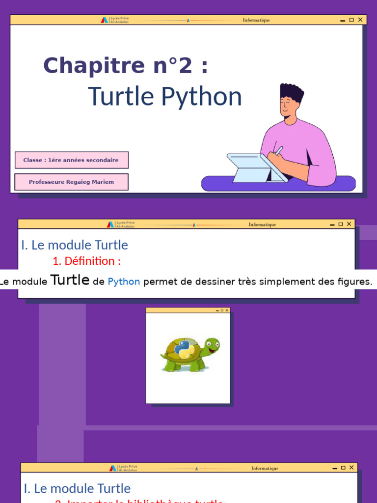 Introduction au module Turtle en Python | PDF | Programmation ...