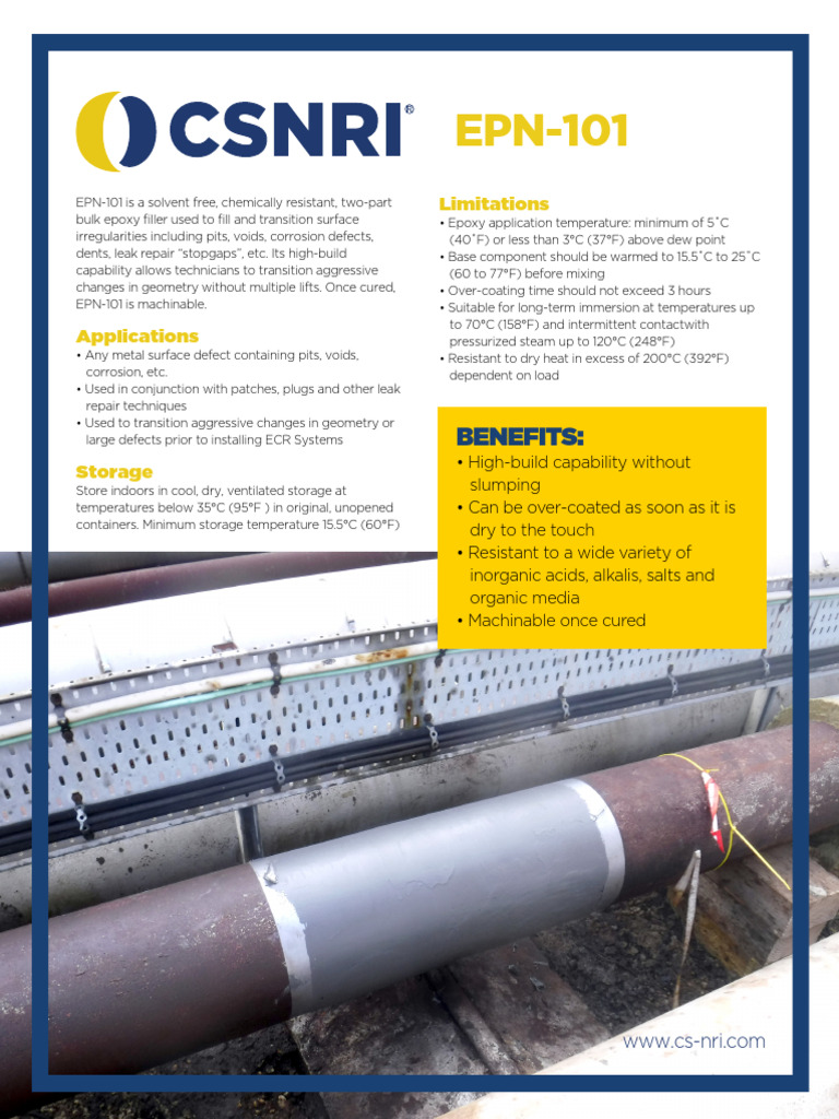 EPN-101 Epoxy Filler Specifications | PDF | Corrosion | Epoxy