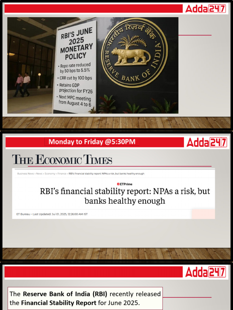 RBI Financial Stability Report June 2025 | PDF | Inflation | Reserve ...