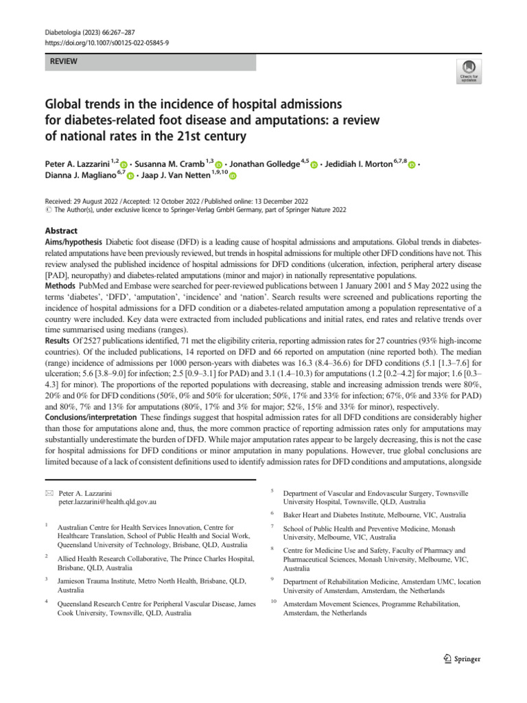 Global Trends in The Incidence of Hospital Admissions Q1 | PDF ...