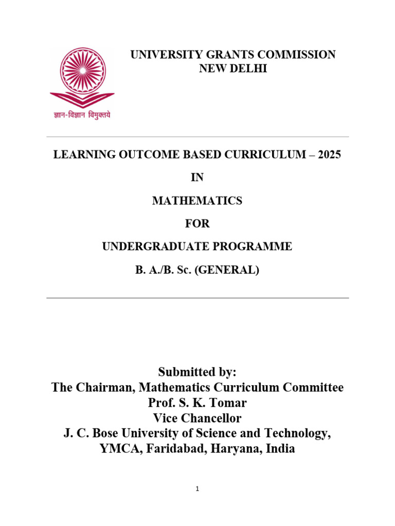 Mathematics Curriculum 2025 Overview | PDF | Matrix (Mathematics ...