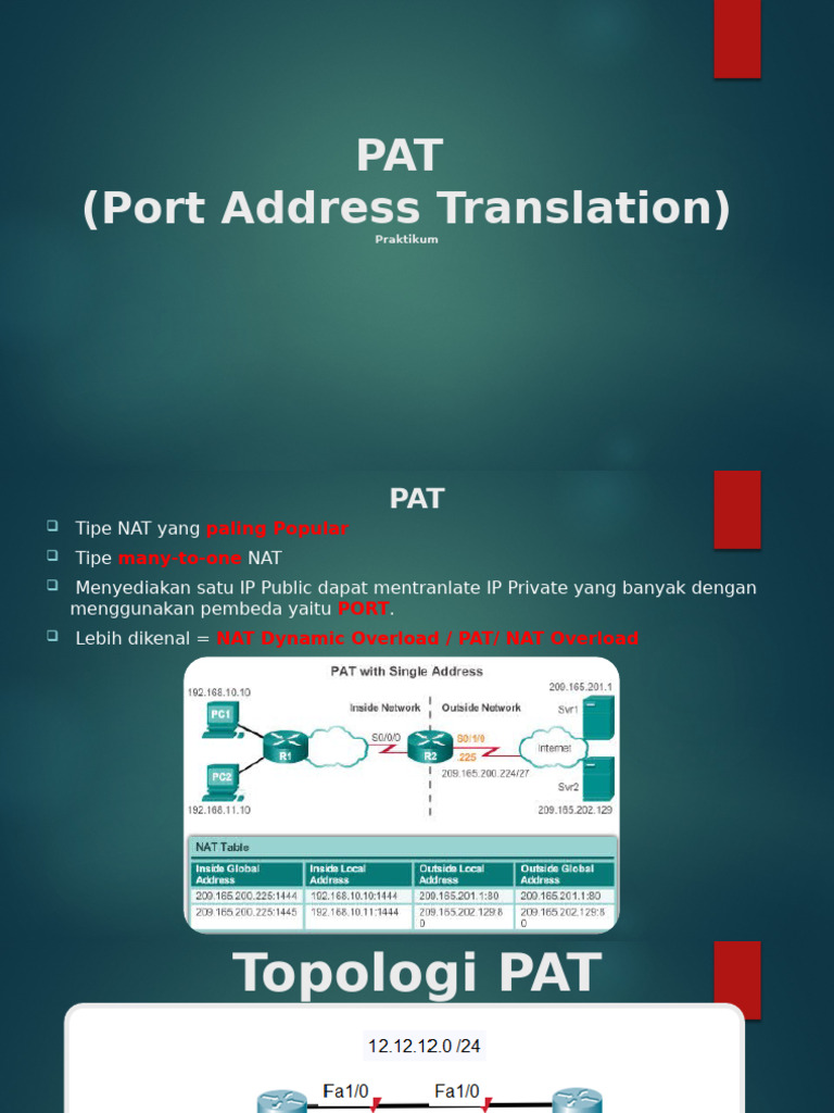 Praktikum Port Address Translation (PAT) | PDF