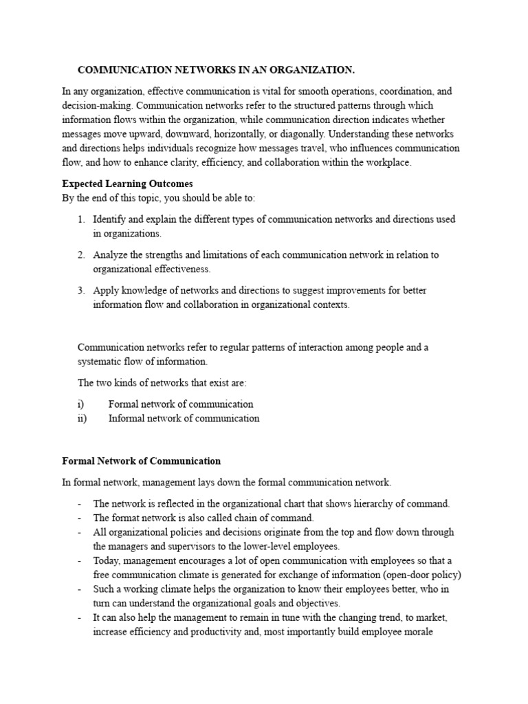 Communication Skills Notes Monday 22nd September 2025 | PDF ...