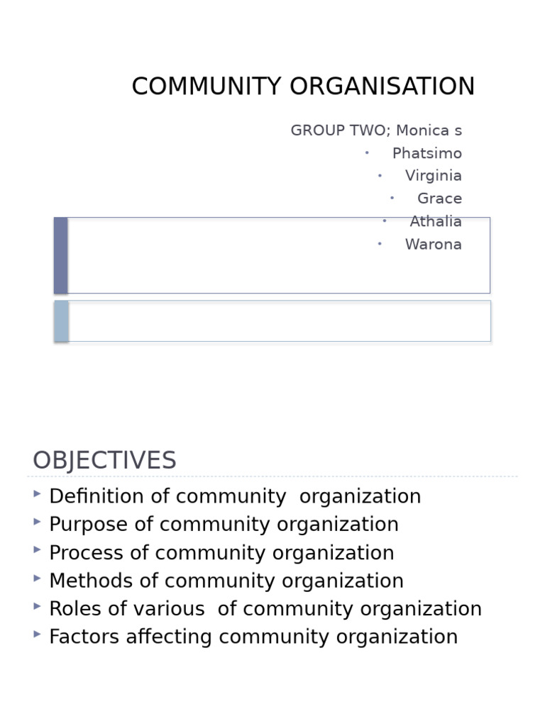 Understanding Community Organization | PDF | Community | Social Psychology