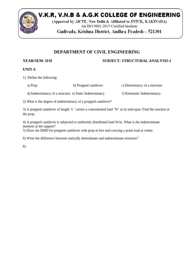 Sa-I Assignment Questions | PDF