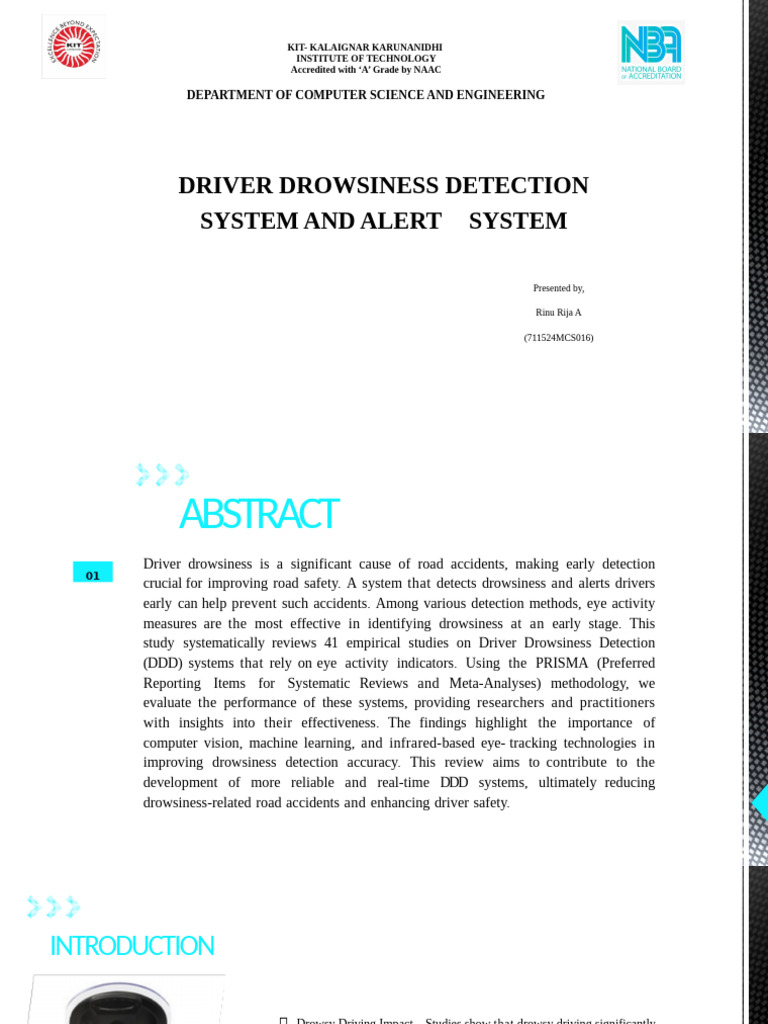 Driver Drowsiness Detection System Review | PDF | Deep Learning ...