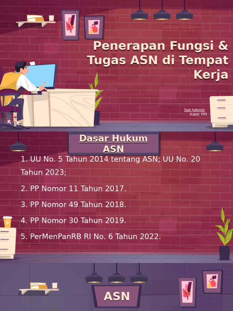 Tugas dan Fungsi ASN di Tempat Kerja | PDF