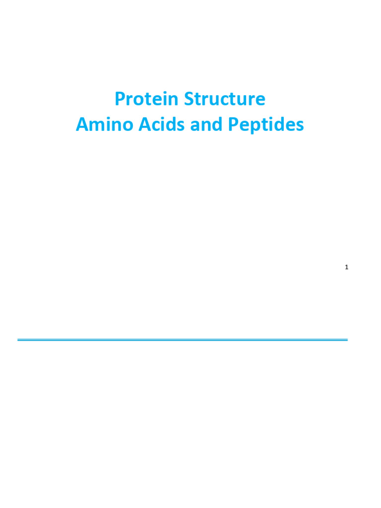 Understanding Protein Structure and Amino Acids | PDF | Amino Acid ...