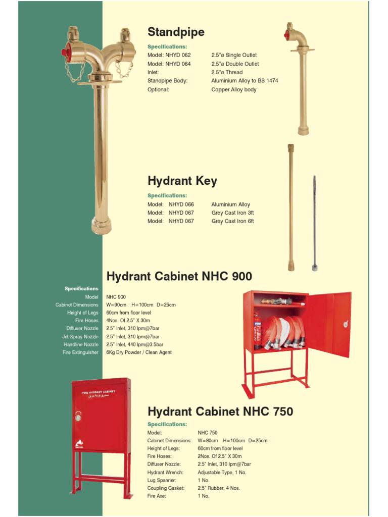 Fire Hydrant Specifications and Models | PDF