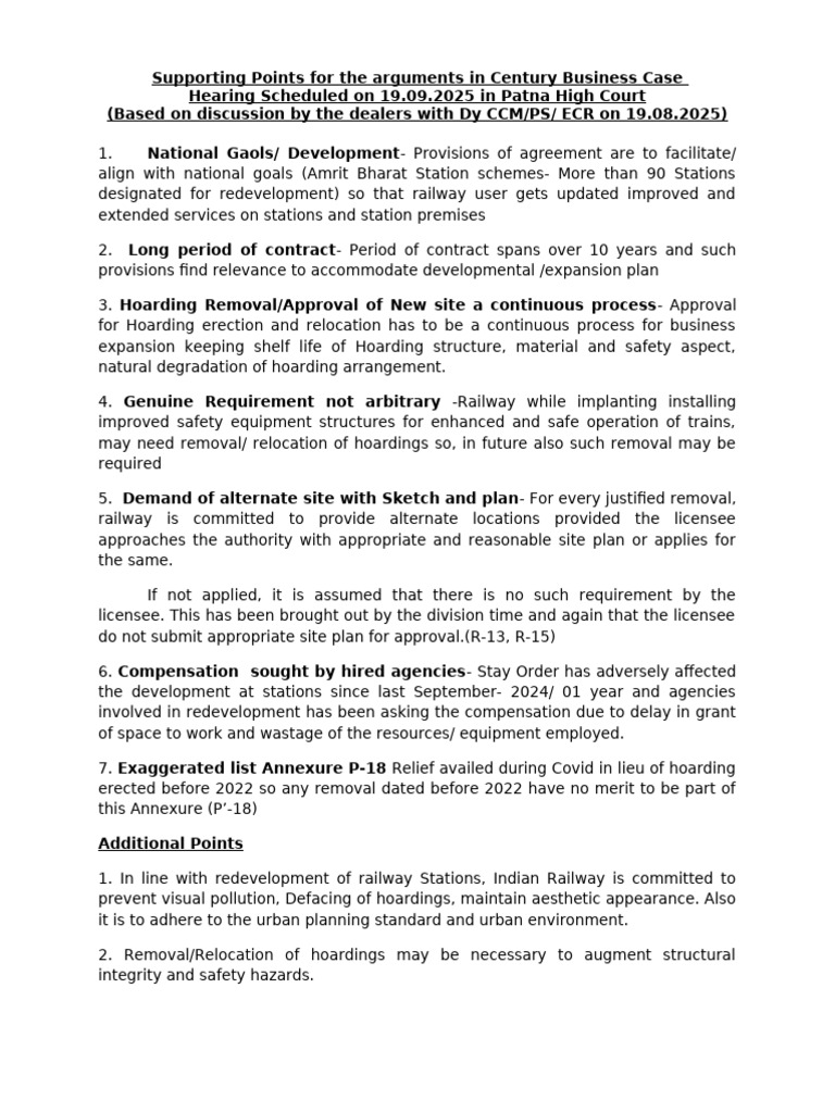 Points For Final Arguments 13767 of 2024 | PDF | License