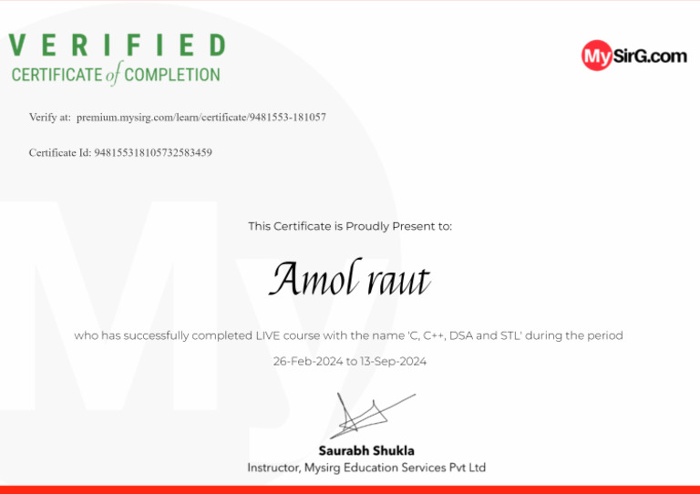Course Certificate | PDF