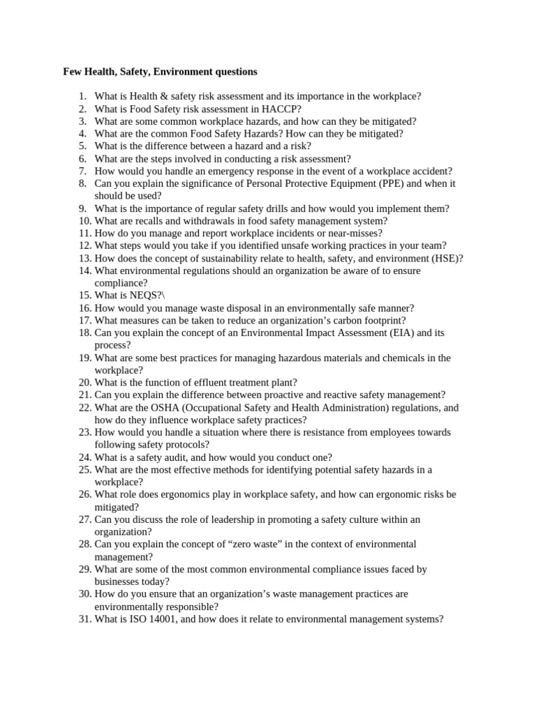 Essential HSE Risk Assessment Guide | PDF | Occupational Safety And ...