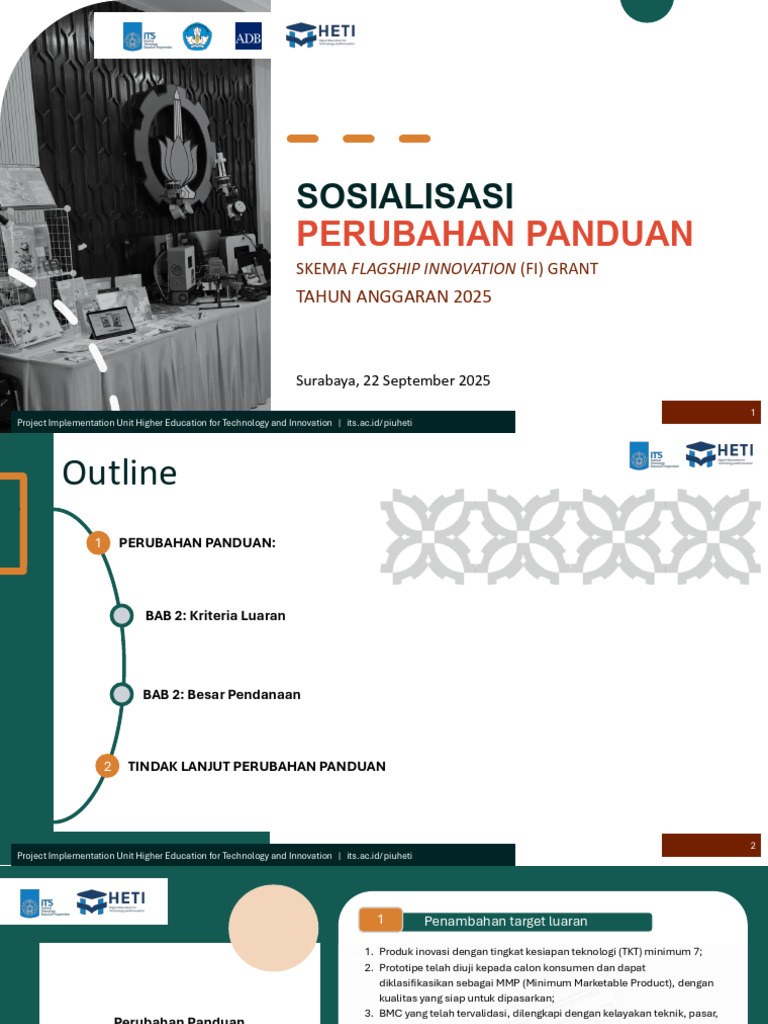 Sosialisasi Panduan Grant Inovasi 2025 | PDF