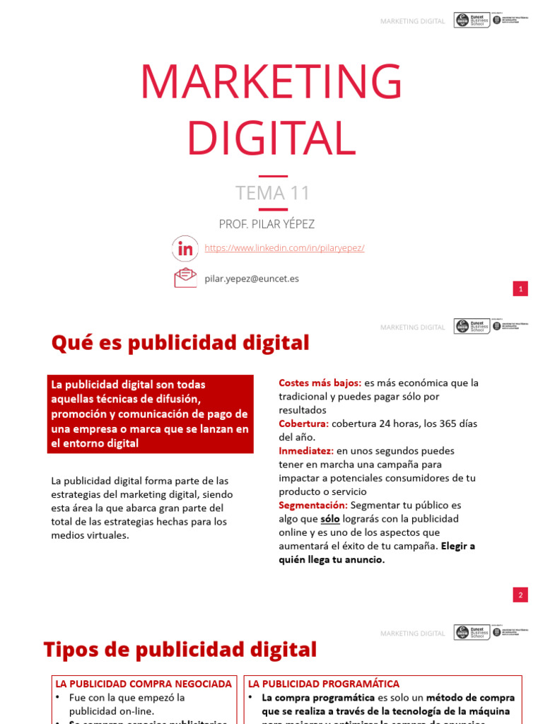 02 1q Marketing Digital Tema11 | PDF | Publicidad digital | Subasta