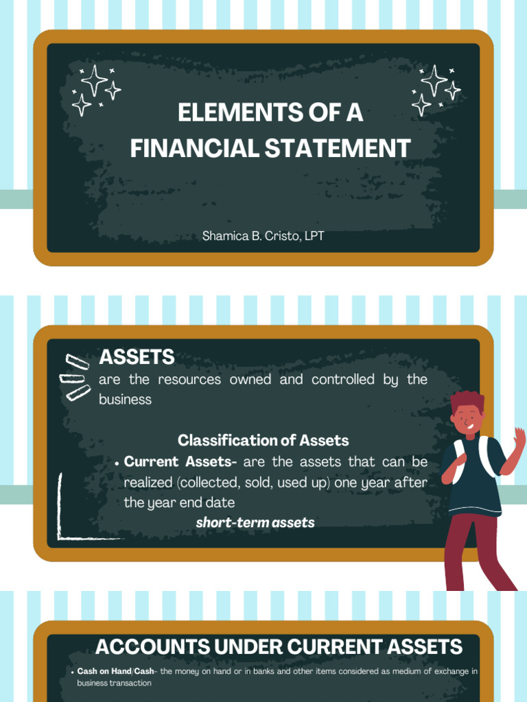 Elements of A Financial Statement | PDF | Debits And Credits | Expense