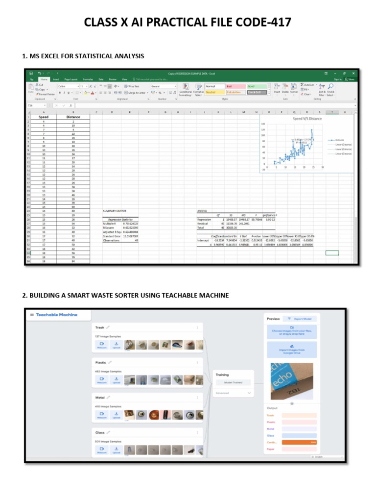 Class X AI Practical File Overview | PDF