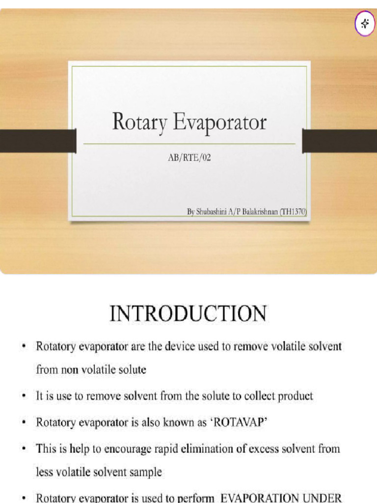 Rotary Evaporator Components Explained | PDF