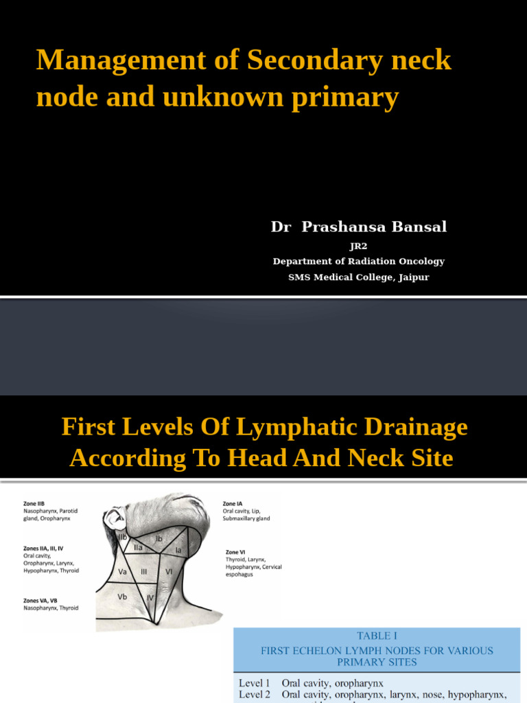 Management of Unknown Primary Neck Nodes | PDF | Head And Neck Cancer ...