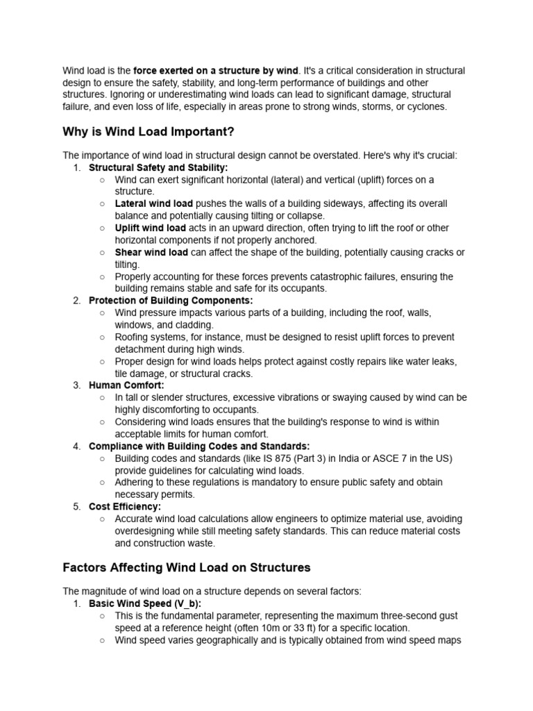 Understanding Wind Load in Structural Design | PDF | Wound | Wind Speed