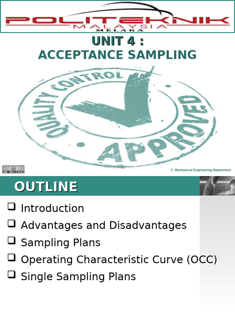 Acceptance Sampling Overview and Techniques | PDF | Sampling ...