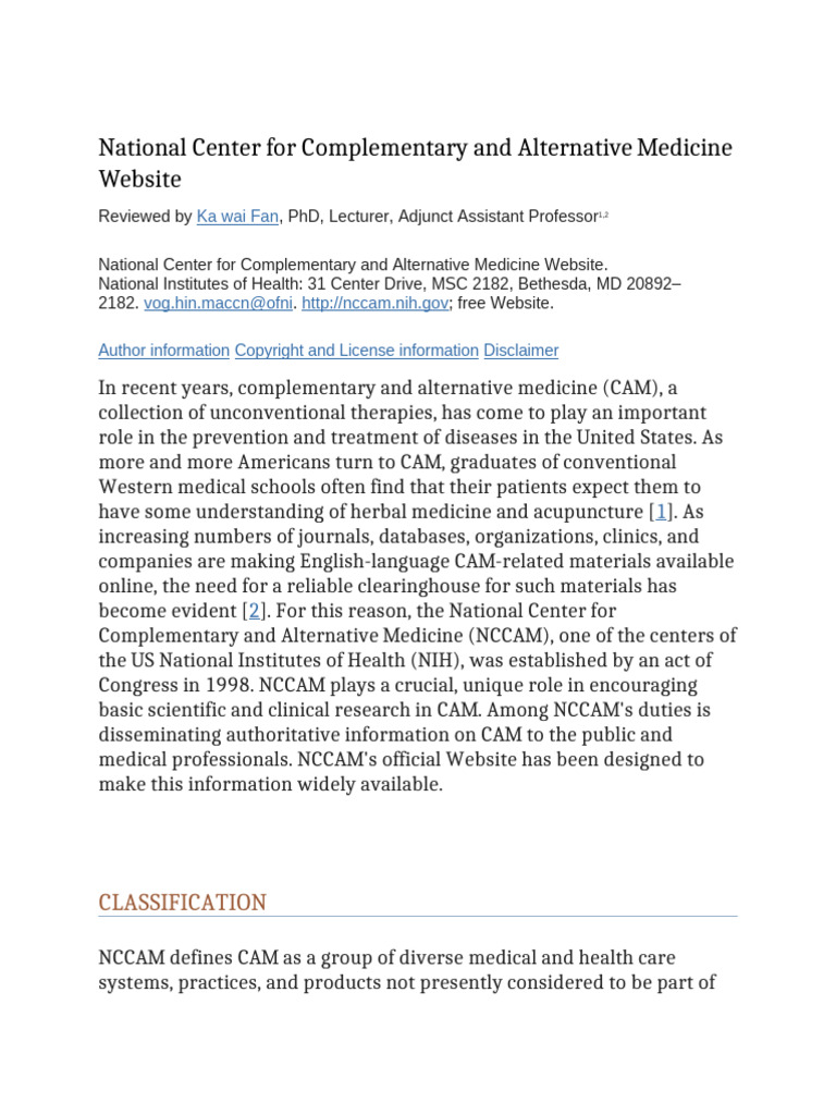 Understanding Complementary Medicine | PDF | Alternative Medicine ...