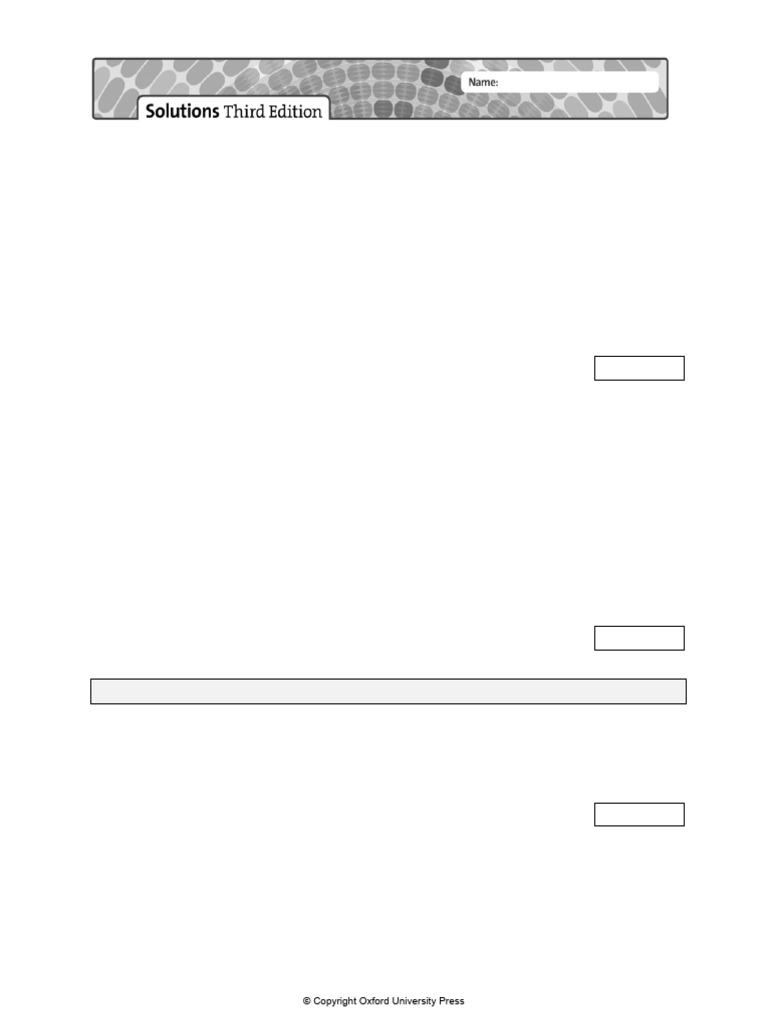 Unit 2 Progress Test B Solutions | PDF | Linguistics