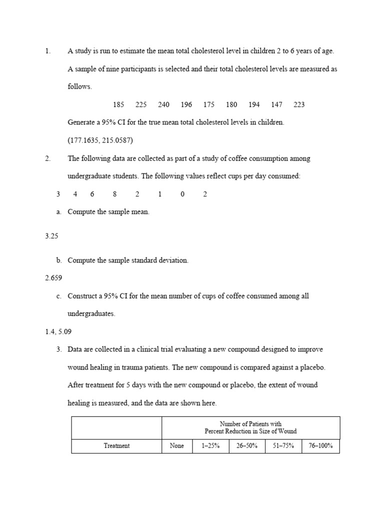 Homework Assignment5 - Lecture Answers | PDF | Standard Deviation ...