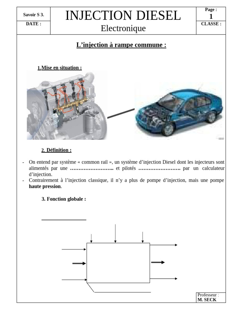 Système d'injection Diesel Common Rail | PDF | Injection (moteur ...