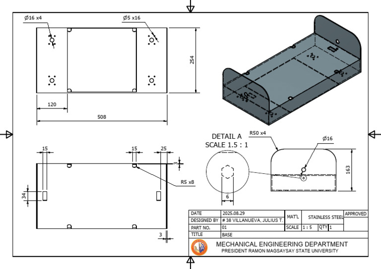 Stainless Steel Base Design Document | PDF