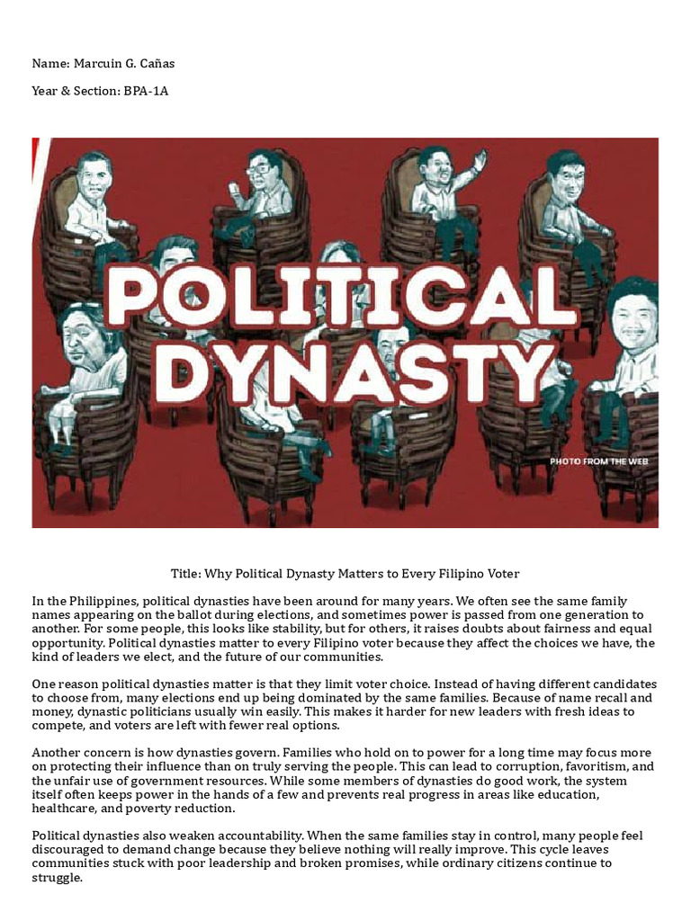 Impact of Political Dynasties in Philippines | PDF
