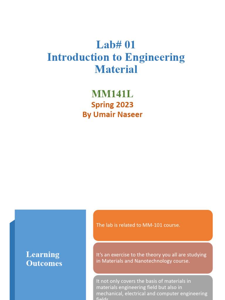 Advanced Materials in Engineering Lab | PDF | Electronic Circuits ...