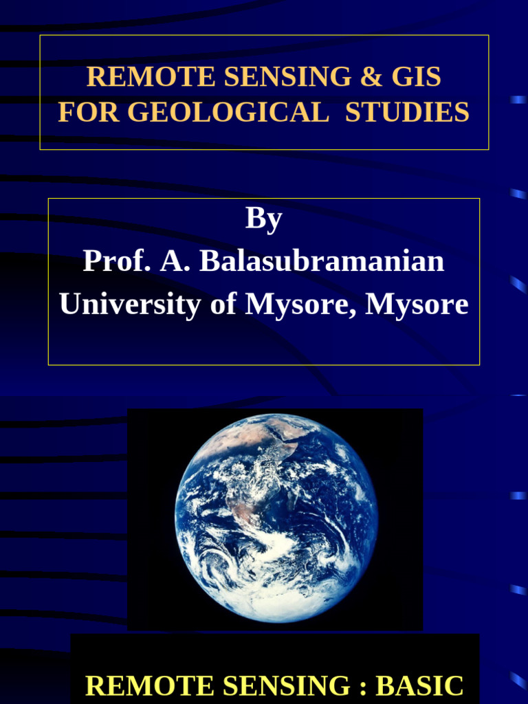 Remote Sensing & GIS in Geology | PDF | Infrared | Electromagnetic Spectrum