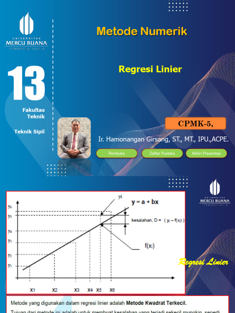 Metode Numerik dan Regresi Linier | PDF