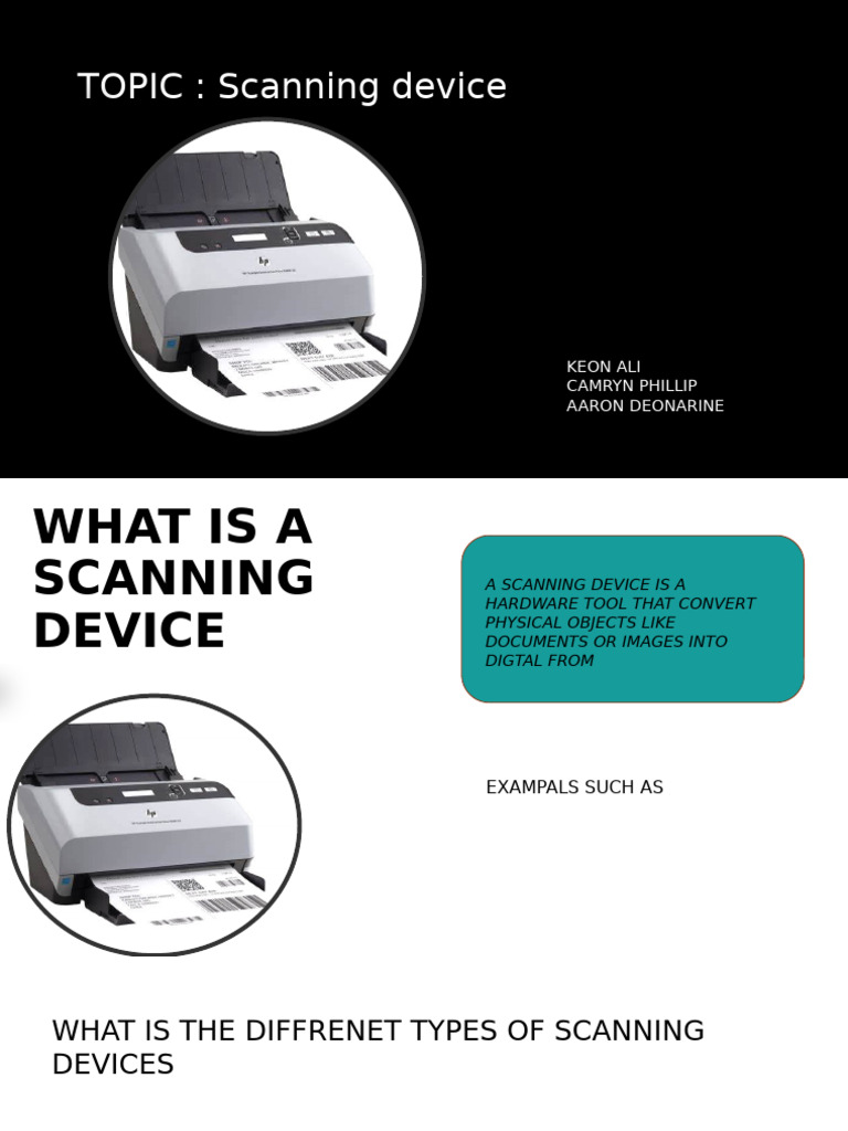 Types of Scanning Devices Explained | PDF
