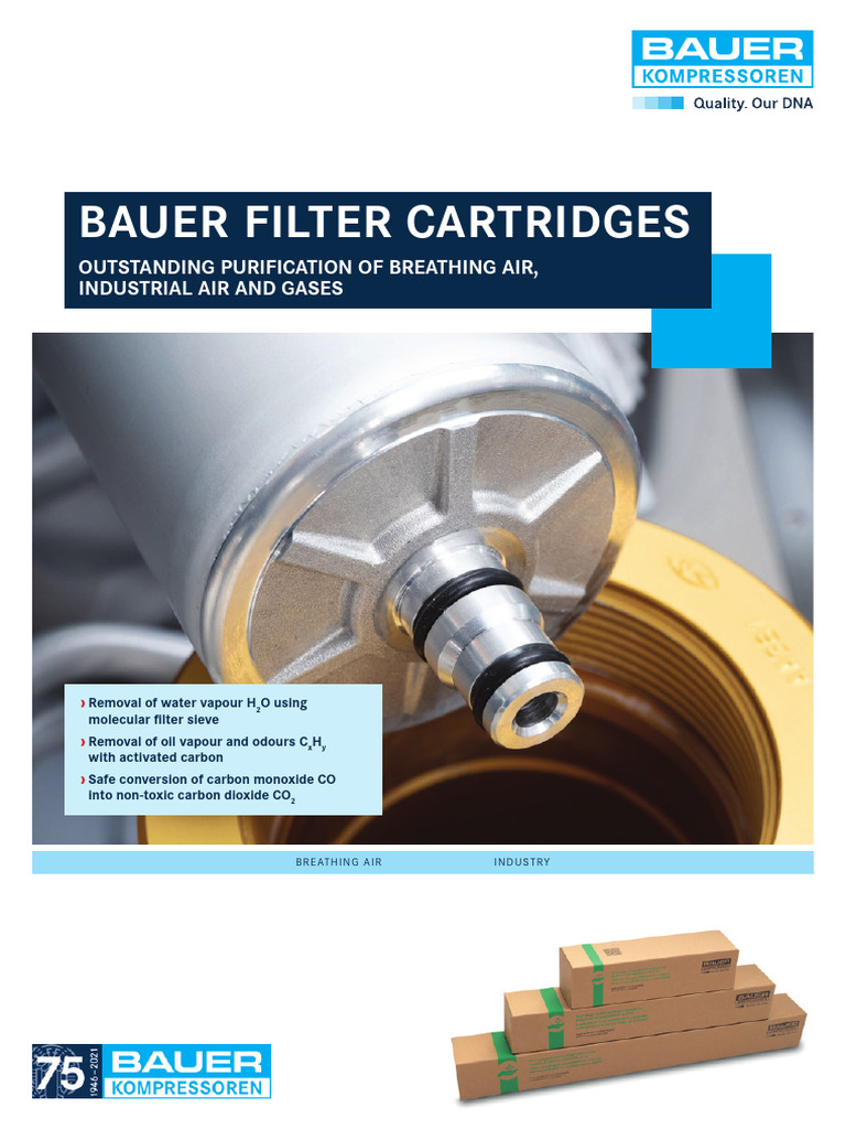 BAUER Filter Cartridges for Air Purification | PDF | Carbon Dioxide ...