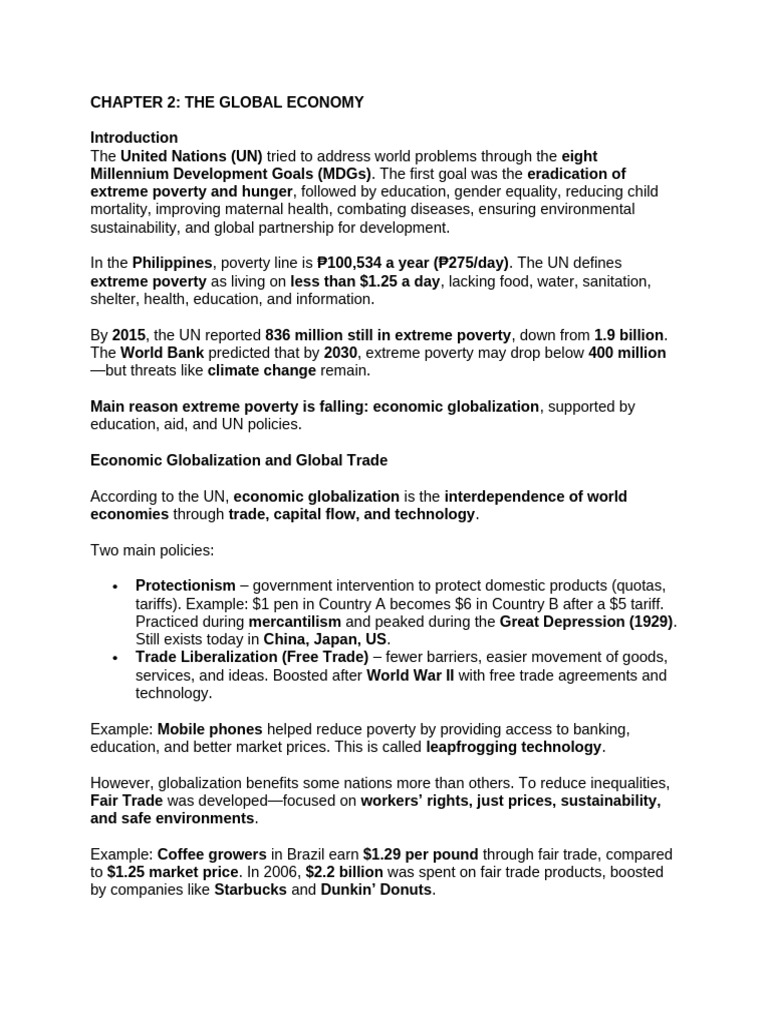 Global Economy: Poverty, Trade, and Inequality | PDF | Poverty ...
