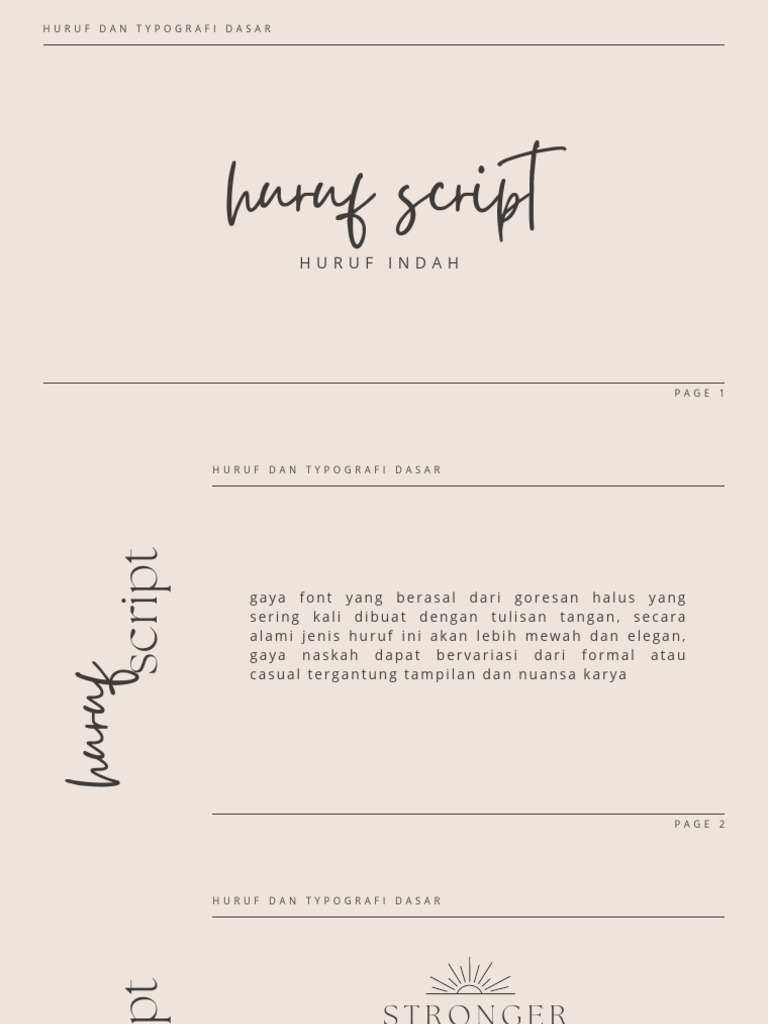 Huruf Script dan Afirmasi Positif | PDF