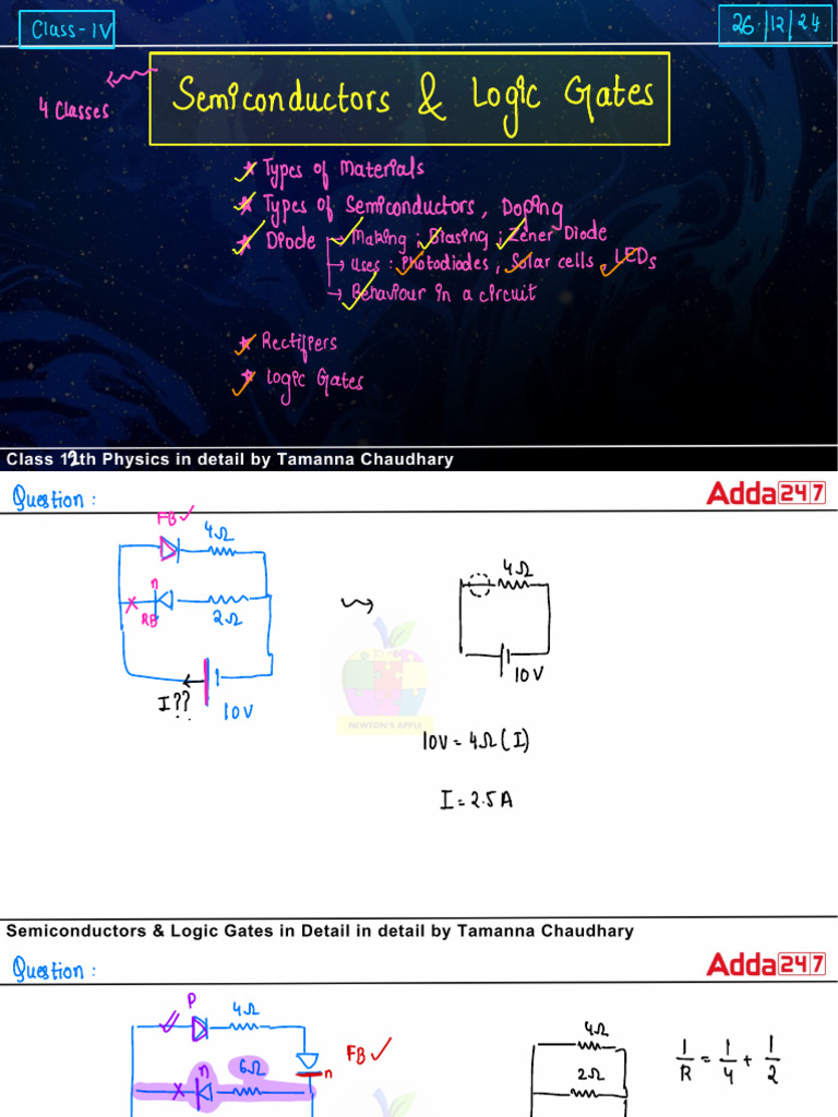 Semiconductor & Logic Gates 04 Notes Extracted by @sciencemates | PDF ...