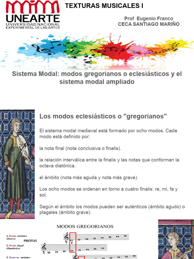 Modos Gregoriano y Sistema Modal | PDF | Modo (música) | Elementos de ...