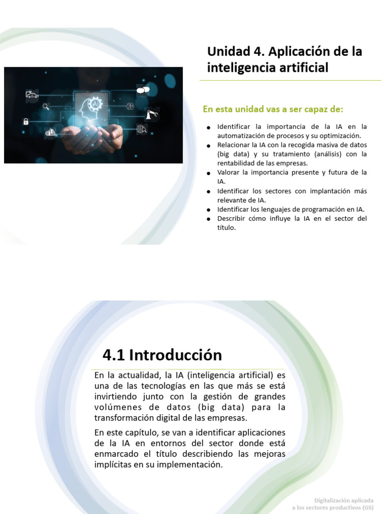 Aplicaciones de la Inteligencia Artificial | PDF | Inteligencia ...