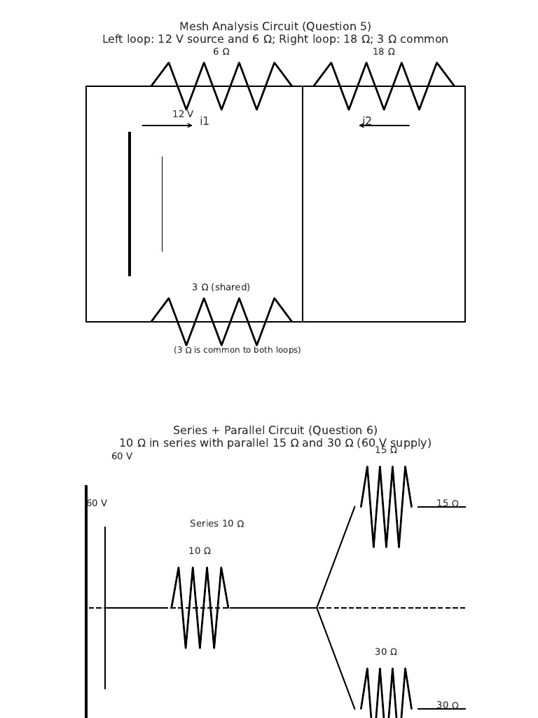 Circuit Analysis: Mesh & Series-Parallel | PDF