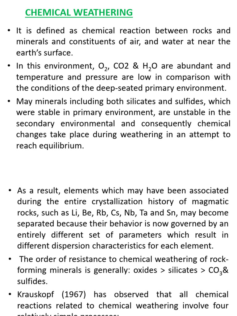 Principles of Geochemistry-2 | PDF | Weathering | Minerals