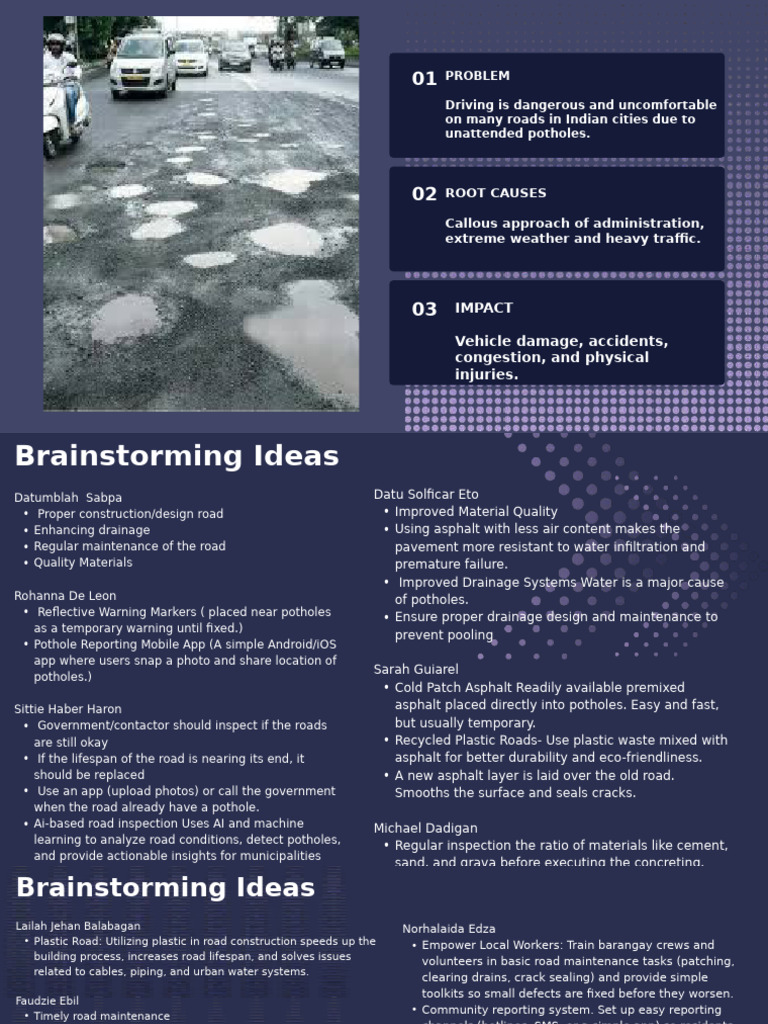 Pothole Solutions and Reporting App | PDF | Road | Road Surface