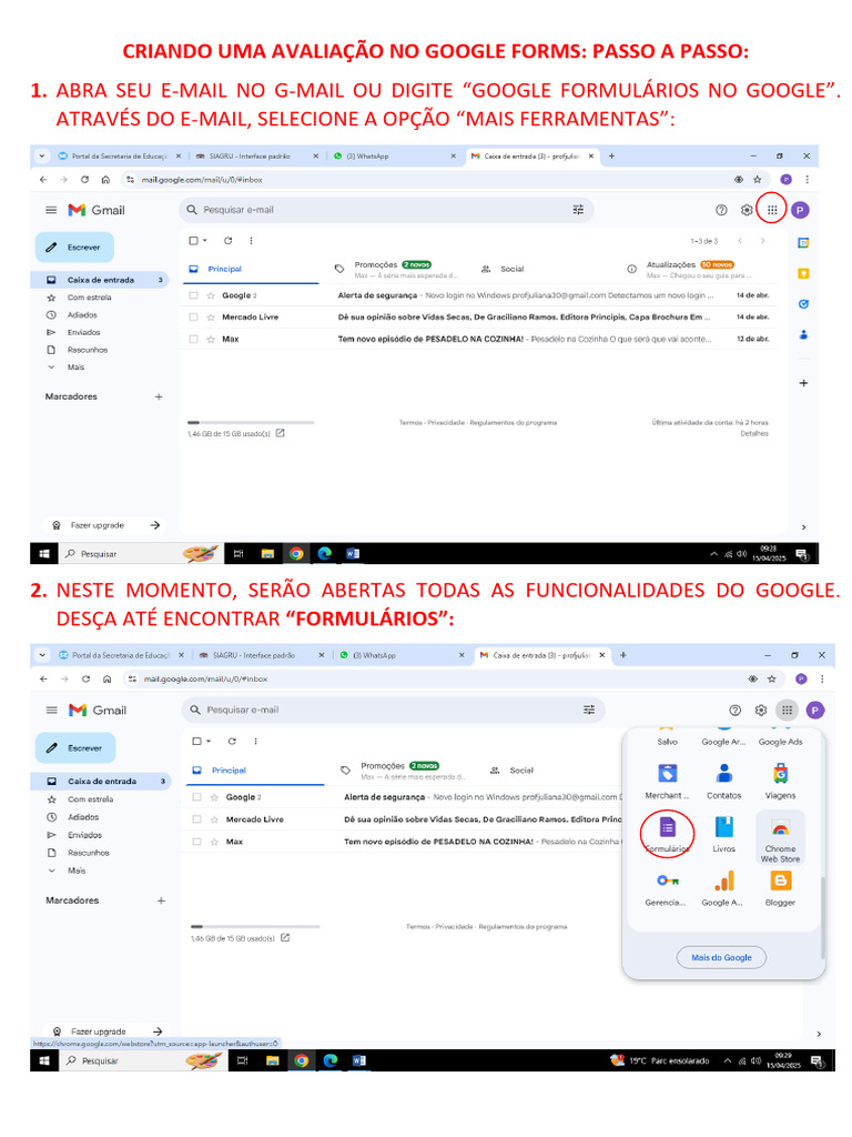 Como Criar Avaliação no Google Forms | PDF