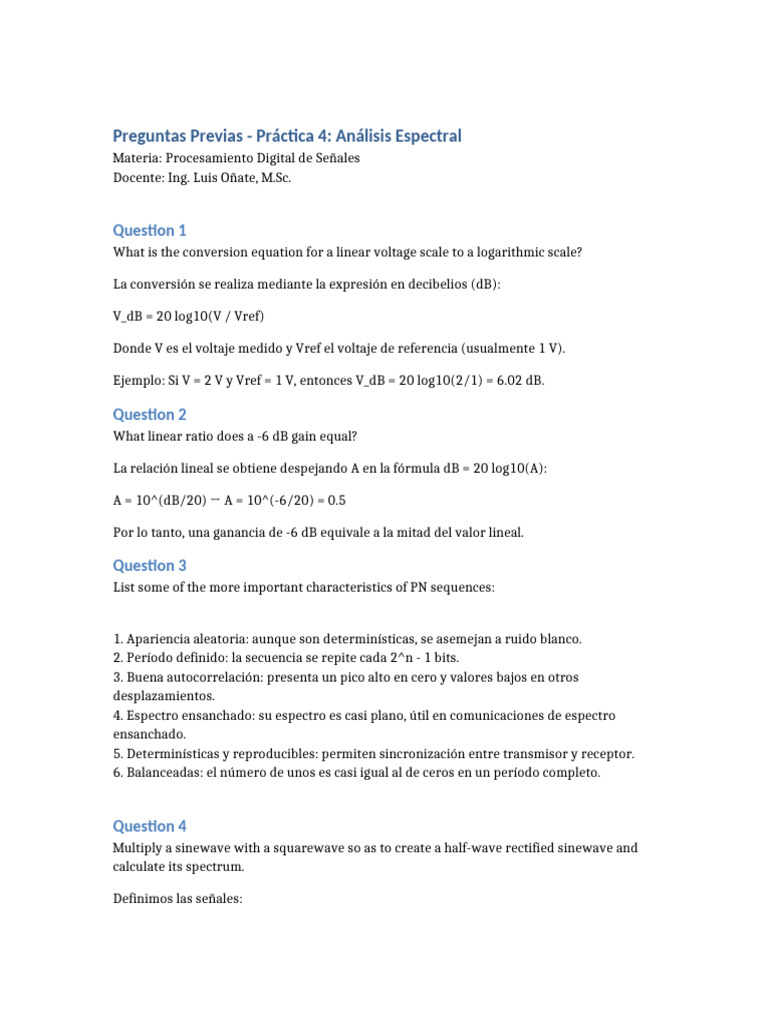 Preguntas Previas Practica4 DSP | PDF