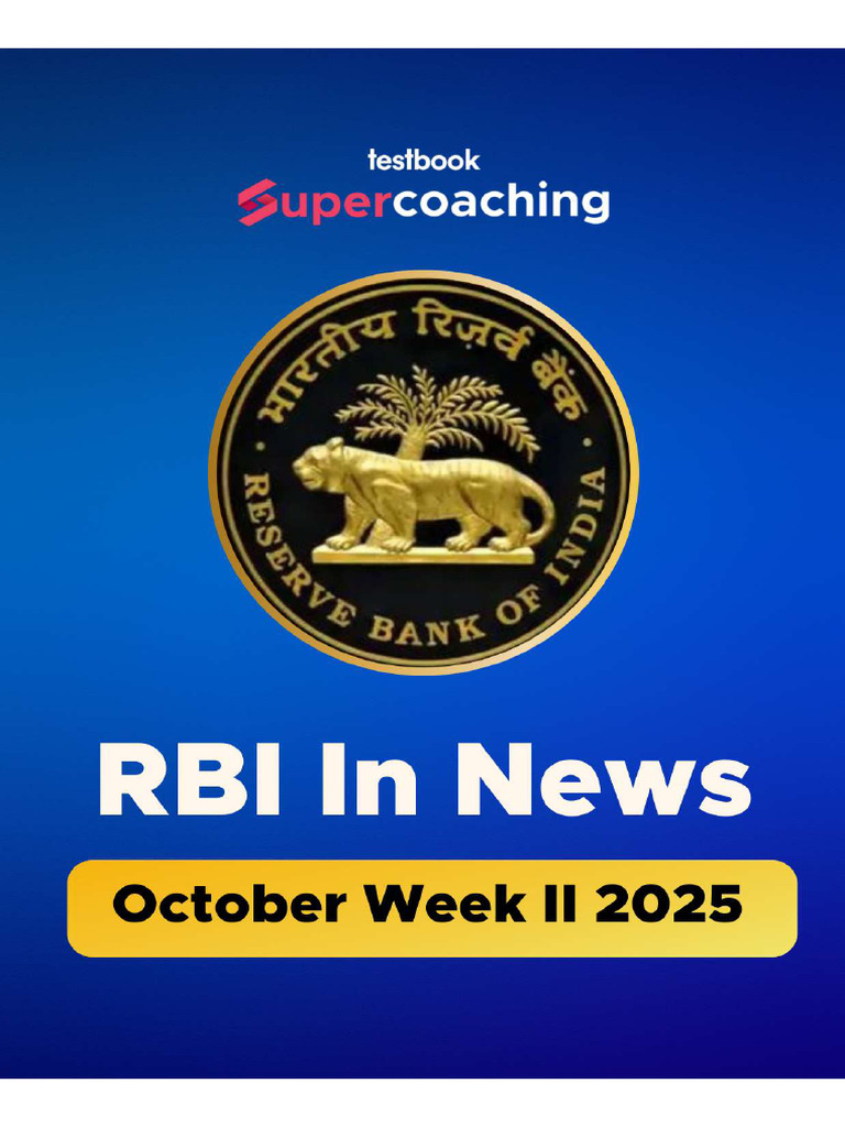 RBI in News - October Week 2 | PDF | Reserve Bank Of India | Business