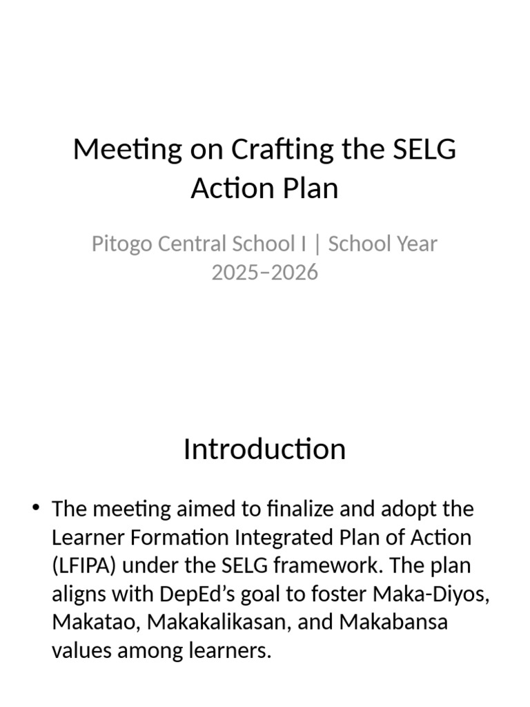 SEGL Action Plan Meeting Summary 2025-2026 | PDF
