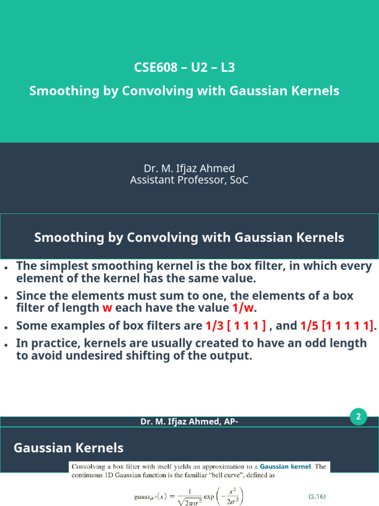 Gaussian Kernal | PDF | Computer Engineering | Applied Mathematics