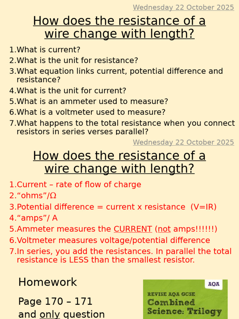 04 Resistance of A Wire Practical (MP) | PDF | Voltage | Electricity