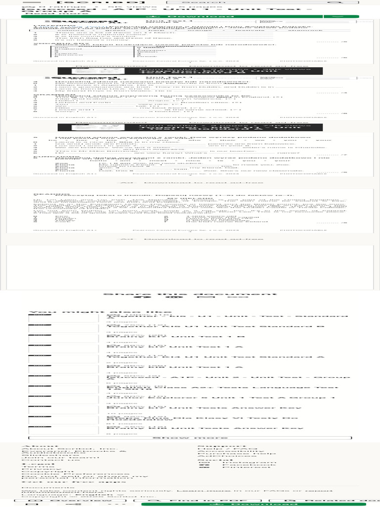 iSucceed A1P Unit 1 Test Group A | PDF